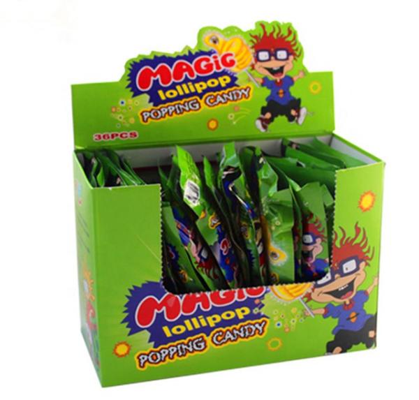 Hand Shape Lollipop Popping Candy Strawberry Flavor For Convenience Store
