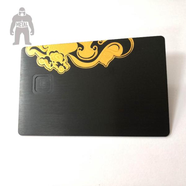 Blank Real Estate Gold Black Aluminium Business Cards High Technique Laser Engraved