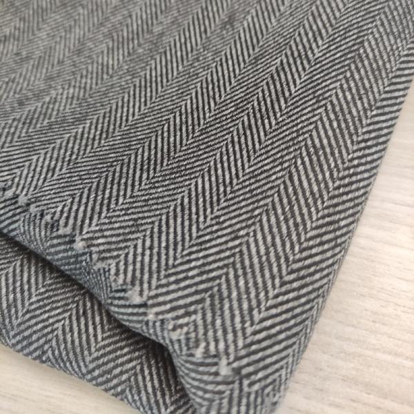 Dress Breathable Waterproof 100% Polyester 300d Cationic Melange Herringbone Denim Fabric