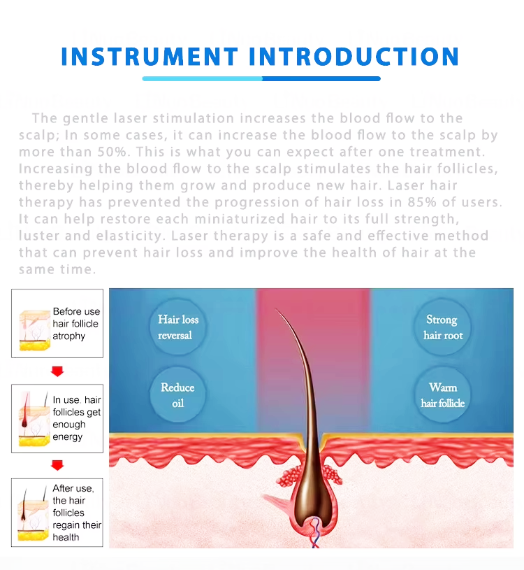 Safe High Frequency Hair Growth Stimulator Machine Laser Therapy Machine
