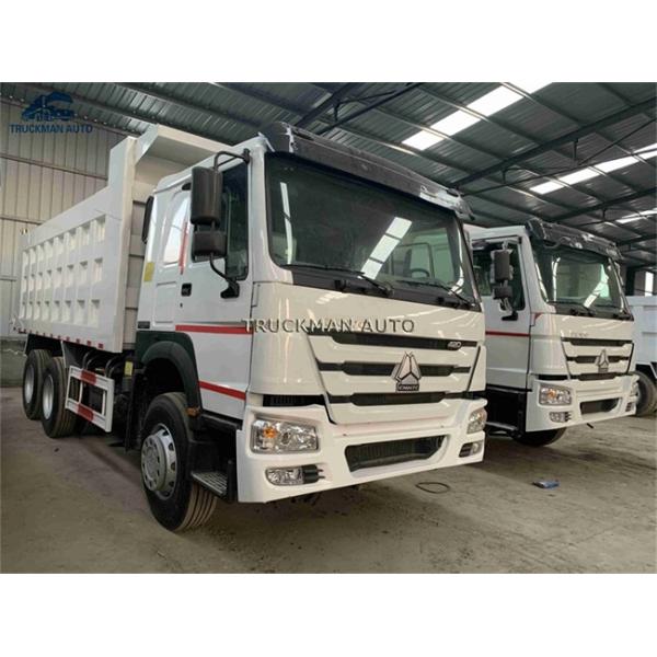 6x4 blanco utilizó el camión volquete 18 Cbm Cargobox de Howo para el transporte de mina de la construcción