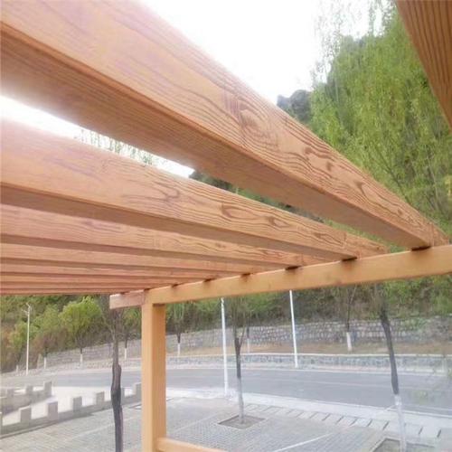 Smooth Finish Fiberglass Tube with Customized Wood Grain Pattern and Cutting Service