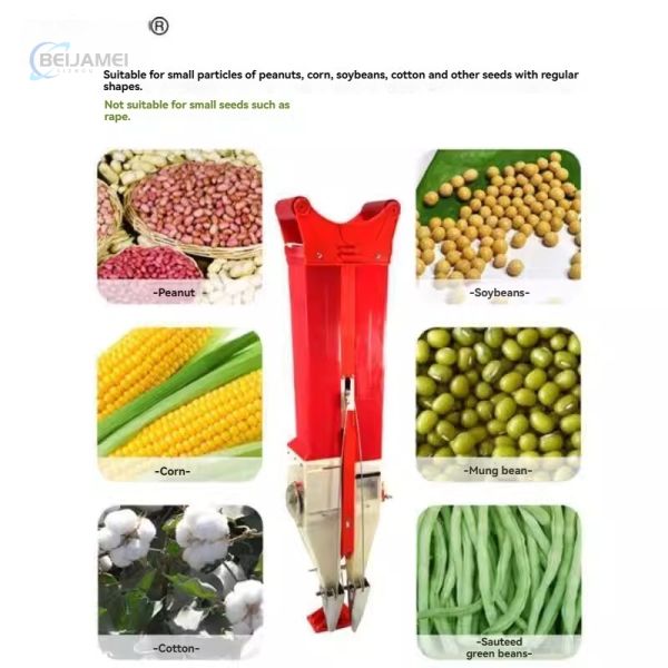 Portable double tube sowing and fertilizing device