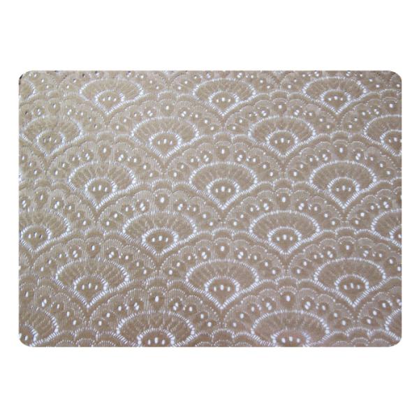 Water Soluble Fan Shaped Lace Fabric 65% Terylene + 35% Cotton CY-CT8521