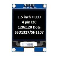 1Unidad de módulo de panel de pantalla OLED de.5 pulgadas 128x128 píxeles 4 pines Interfaz I2C con controlador de pantalla LED
