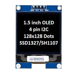 1.5 polegadas OLED Display Panel Module Unit 128x128 Pixels 4 Pins Interface I2C