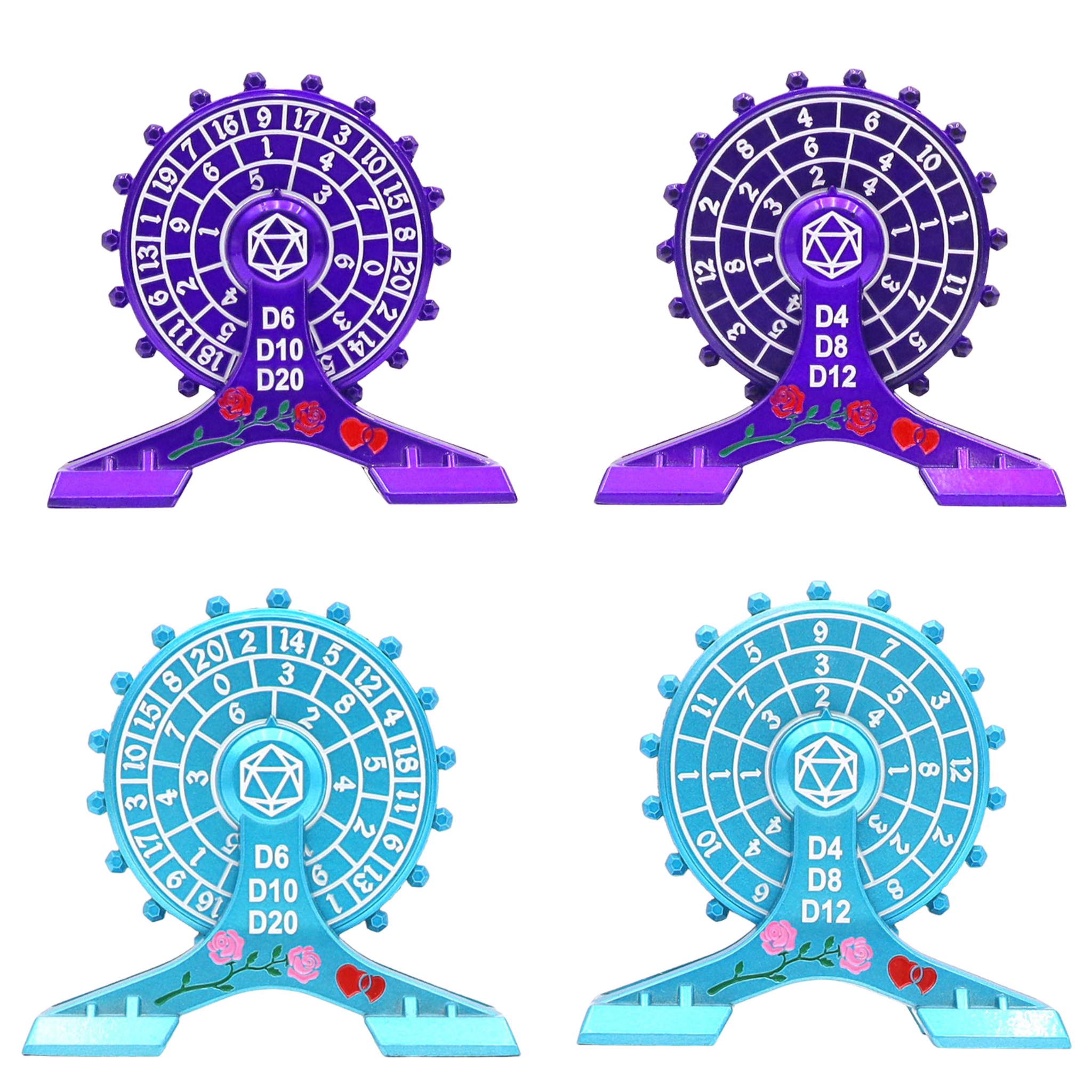 Premium Zinc Alloy Metal Ferris Wheel Dice Spinner with 7-in-1 Dice Functionality and High-Speed Silent Bearing
