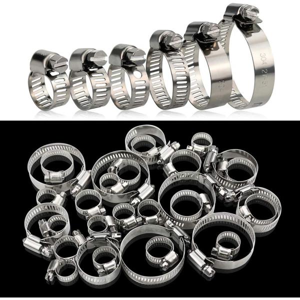16-300mm INCH Measurement System Stainless Steel Pipe Clamp with Slotted Head Screw Hose Clamp Standard or Nonstandard