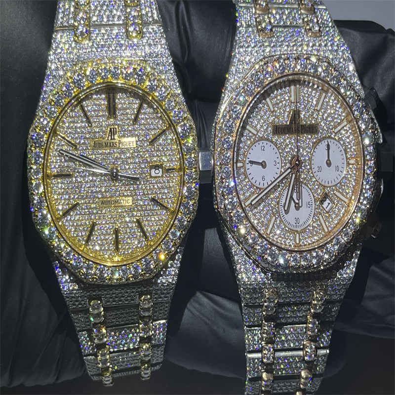 AP 19 Carats Top Clone Bust Down Watches Bling VVS Moissanite Watch