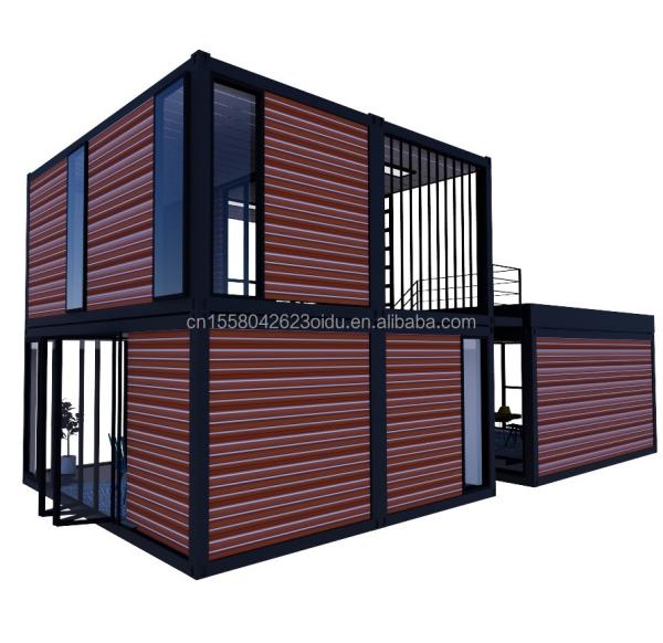 Galvanized Steel Bending 180g 20ft Double-Story Wooden Cabin Modular Prefab House for Urban Living or Vacation Rentals