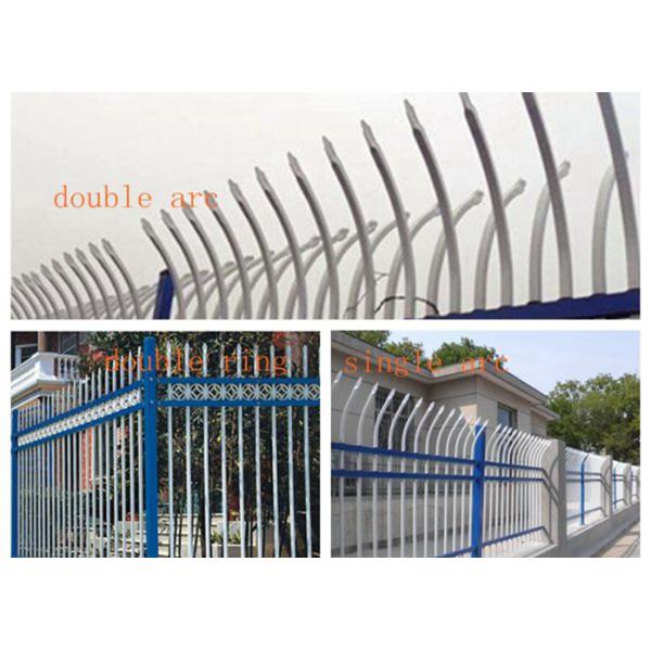 Powder Coated Zinc Steel Fence Three Beam For Industrial Park , 50*50mm Rail