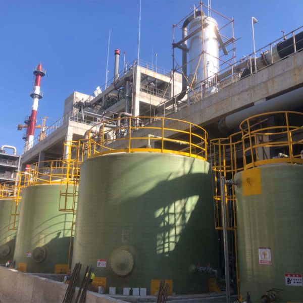 Corrosion Resistant 1000 Gallon Fiberglass Water Tank Horizontal For Electroplating Production Lines