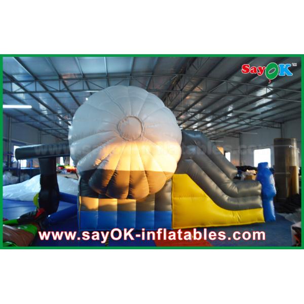 屋外の飛行機の形の遊ぶことのためのセリウム/ULの送風機が付いている膨脹可能な跳ね上がりのスライダー