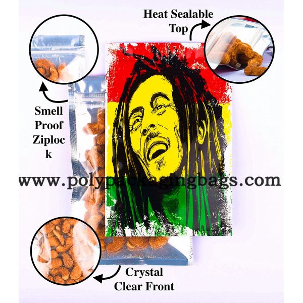Resealable Ziplock Smell Proof 3.5 Grams Aluminum Foil Bag