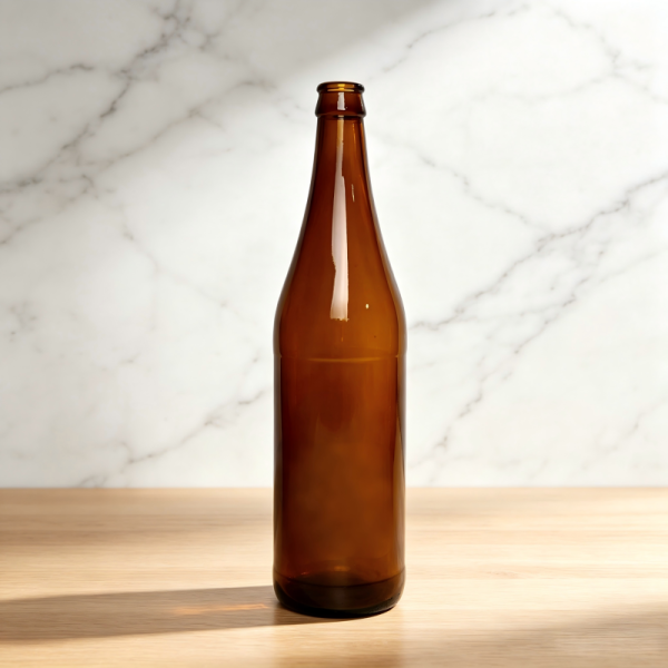 640ml Amber Flint Glass Beer Bottles Crown Cap Craft Brew Storage Container 500g CY-603