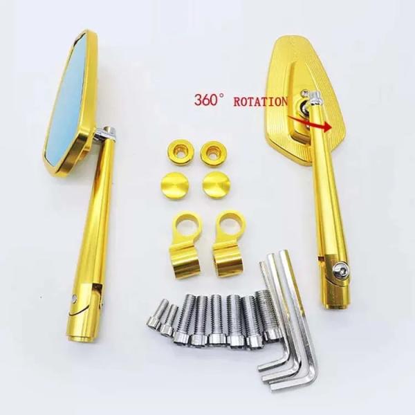 Aluminum Modified CNC Sport Motorcycle Side Mirror Universal Rear View Mirrors