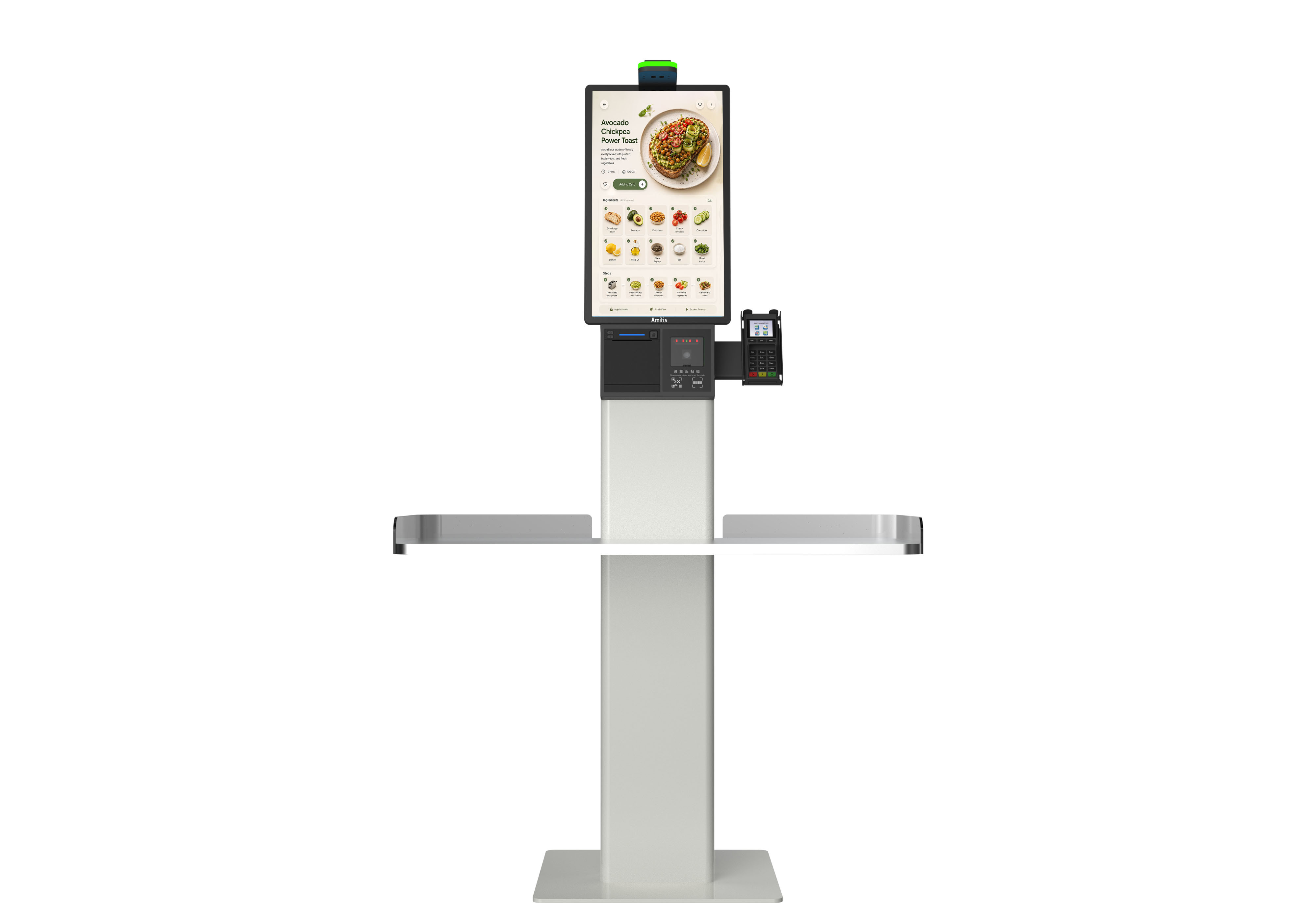 Compact Floor Standing Self Service Terminal Kiosk N95 Processor Built In Printer Scanner