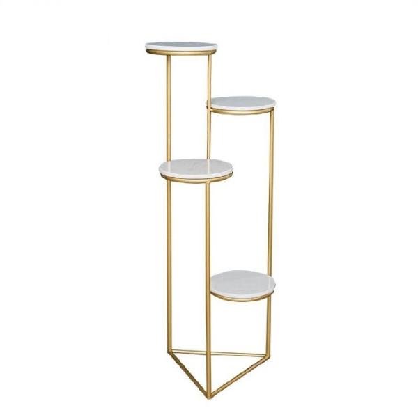 Flower pot shelf steel three layer stand for planter