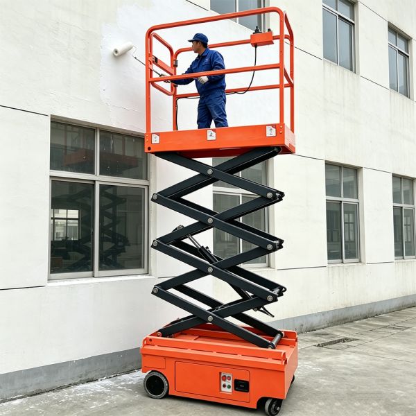 Outdoor Mini All Electric Single Man Scissor Lift Self Propelled Aerial Work Platform