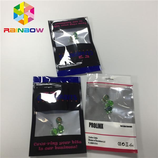 Resealable Foil Pouch Packaging Plastic Aluminum Foil Color Printing Three Side Seal