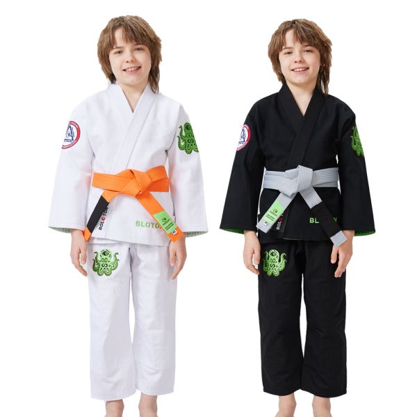 Customized Logo 100% Cotton 350 GSM Pearl Weave Jiu Jitsu Gi BJJ Kimono for Martial Arts Training