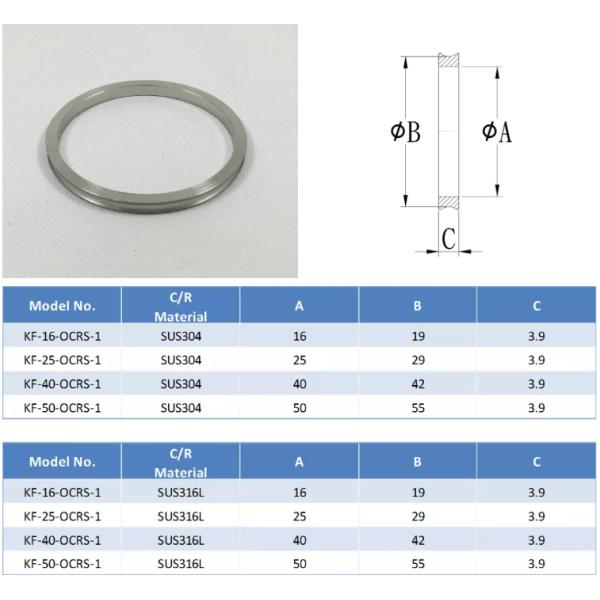 Inner Bracket Kf Vacuum Fittings Ss 304 Ss 316L For Vacuum Pipe