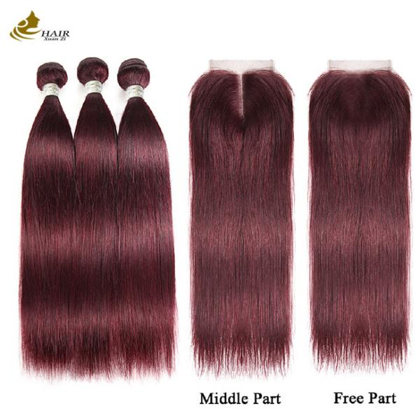 8 polegadas-30 polegadas 99j Peruca de Borgonha corpo ondulado extensões de cabelo humano