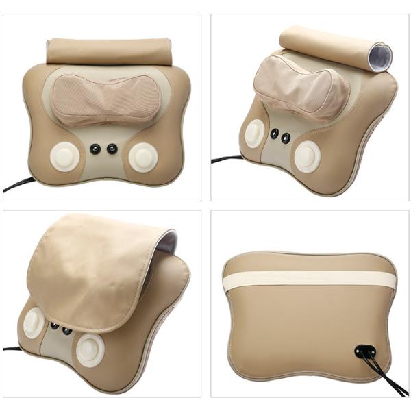 s Best White Shiatsu Infrared Heat Neck Kneading Massage Cushion with Long Battery Life