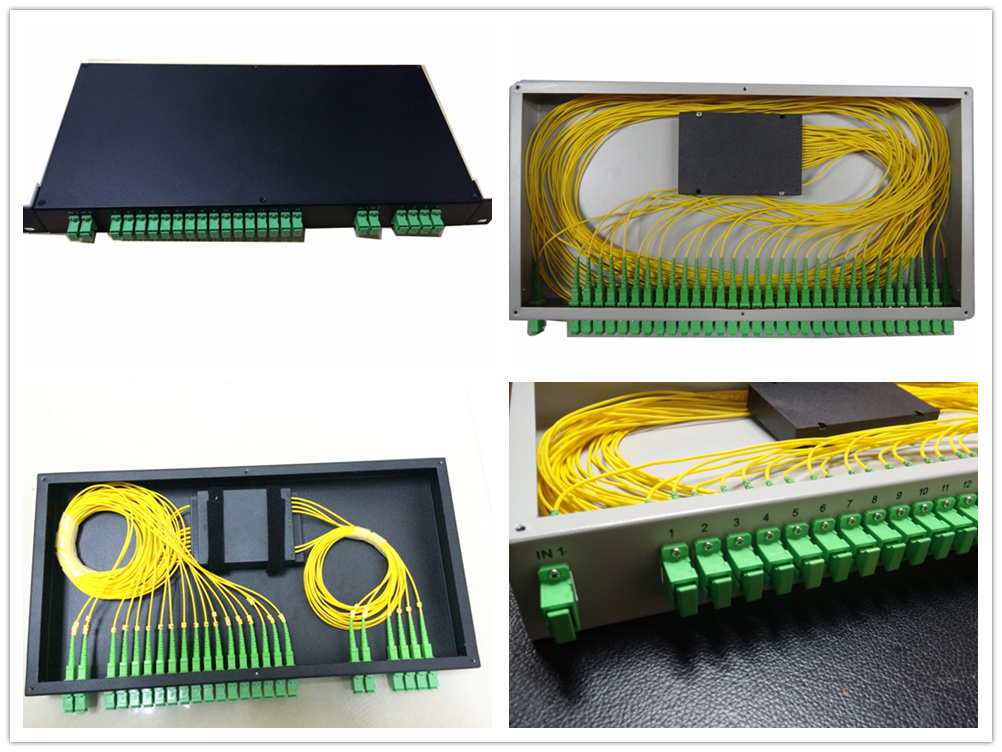 1x16 PLC волоконно-оптический разветвитель для монтажа в стойке волоконно терминальная коробка