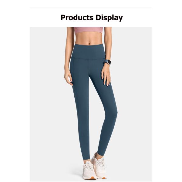 Pantalones de nylon sudados de la yoga de Logo Printed Spandex de las medias para mujer del entrenamiento de la prueba 280g