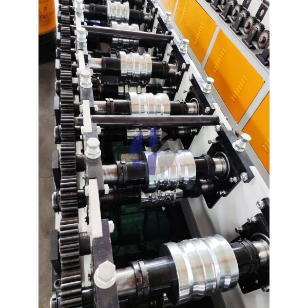 Color Steel Fence Panel Roll Forming Machine With PLC Electronic Control System 12 Row Molding