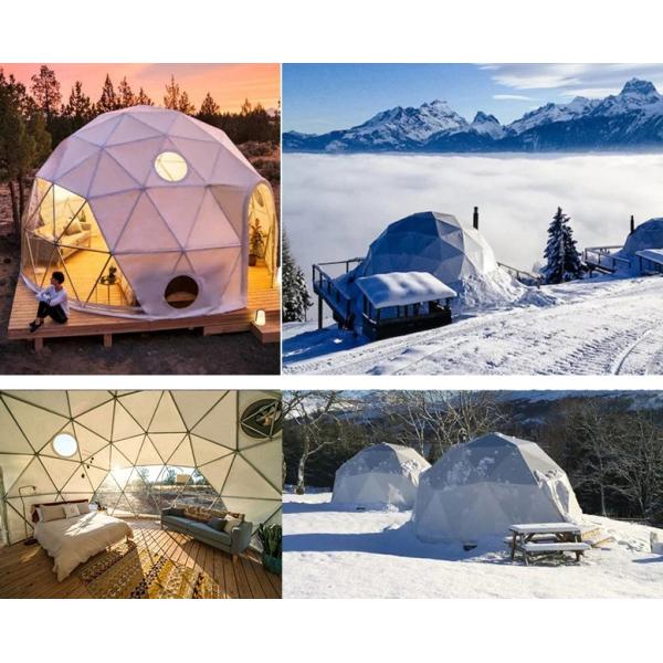 Farmhouse Outdoor Round Glamping Dome Tent with Customized Color Luxury House Bathroom