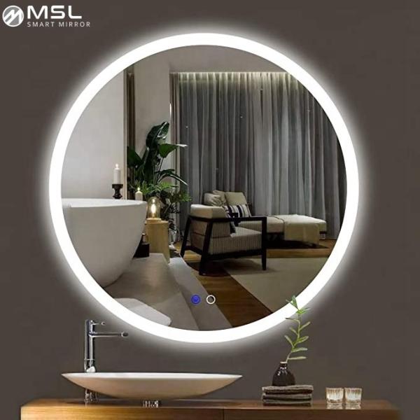 5mm Lighted Bathroom Makeup Mirror Magnifying Illuminated Bathroom Vanity Mirror Customized