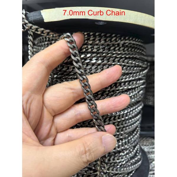 Factory Stocked 1.8mm Curb Chain Titanium Accessories Gentlemen Chain In Stock