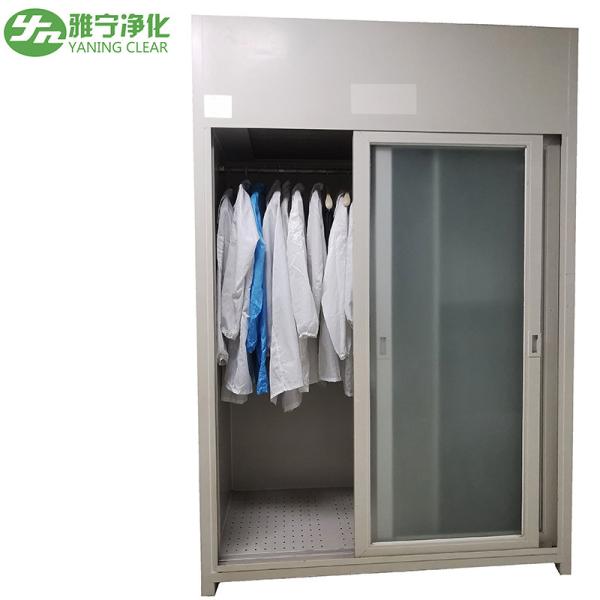 Porta deslizante HEPA guarda-roupa de aço inoxidável armário laminar de fluxo de ar de vestuário para lojas de alimentos e bebidas