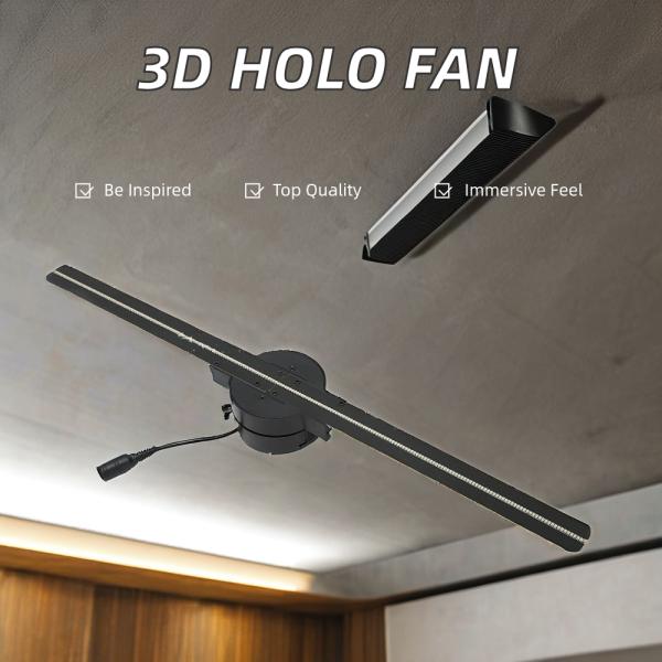 SD Card Support Display 42cm 3D Hologram Projector LED Panel Fan for Advertising Equipments