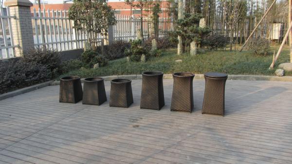 Resin Wicker Storage Box , Grey Synthetic Rattan Storage Case