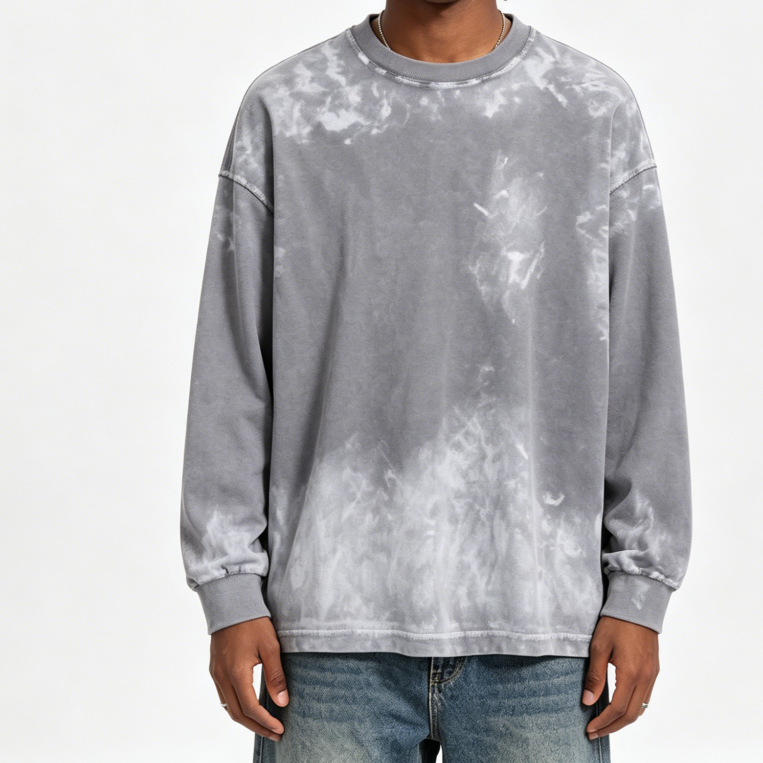 Couple Casual Long Sleeve Hoodie Vintage Snow Washed Mens Cropped Sweatshirt For Autumn