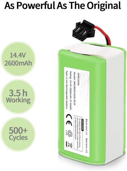 Ecovacs Deebot 2600mAh Lithium Ion Battery 14.4V Rechargeable Battery N79S