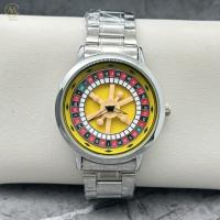Fabrique en gros Table tournante colorée Montre de mode avec courroie en acier inoxydable