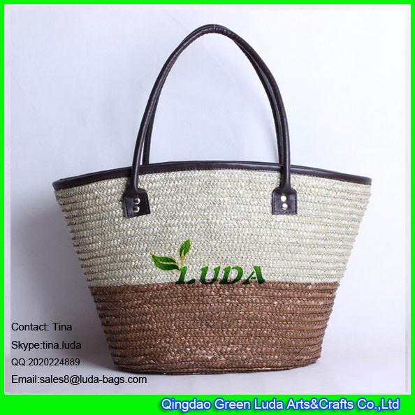 LUDA new colorful stripe beach bag women straw bag handbag straw messenger bags