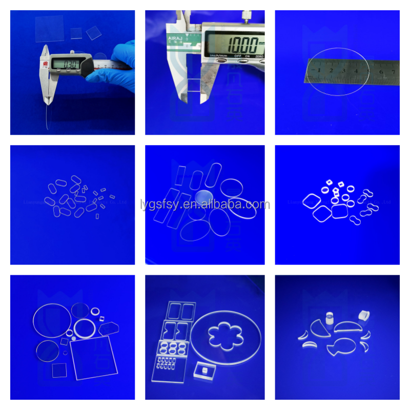 Customizable High Precision SIO2>99.99% Quartz Glass Plate with 92% Light Transmittance and 1150℃ Working Temperature