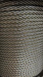 Drawn Galanized Steel Wire Rope. Preformed, RHRL, Lube A2, API 9A Spec, EEIPS.