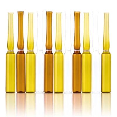 5ml 10ml 20ml Transparent Amber Tubular Glass Ampoule with Color Ring Break Medical Neutral Borosilicate glass ampoule