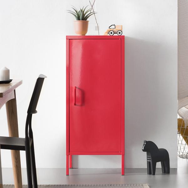 Home Furniture Single Door Metal Steel Storage Cabinet for Living Room Bedroom