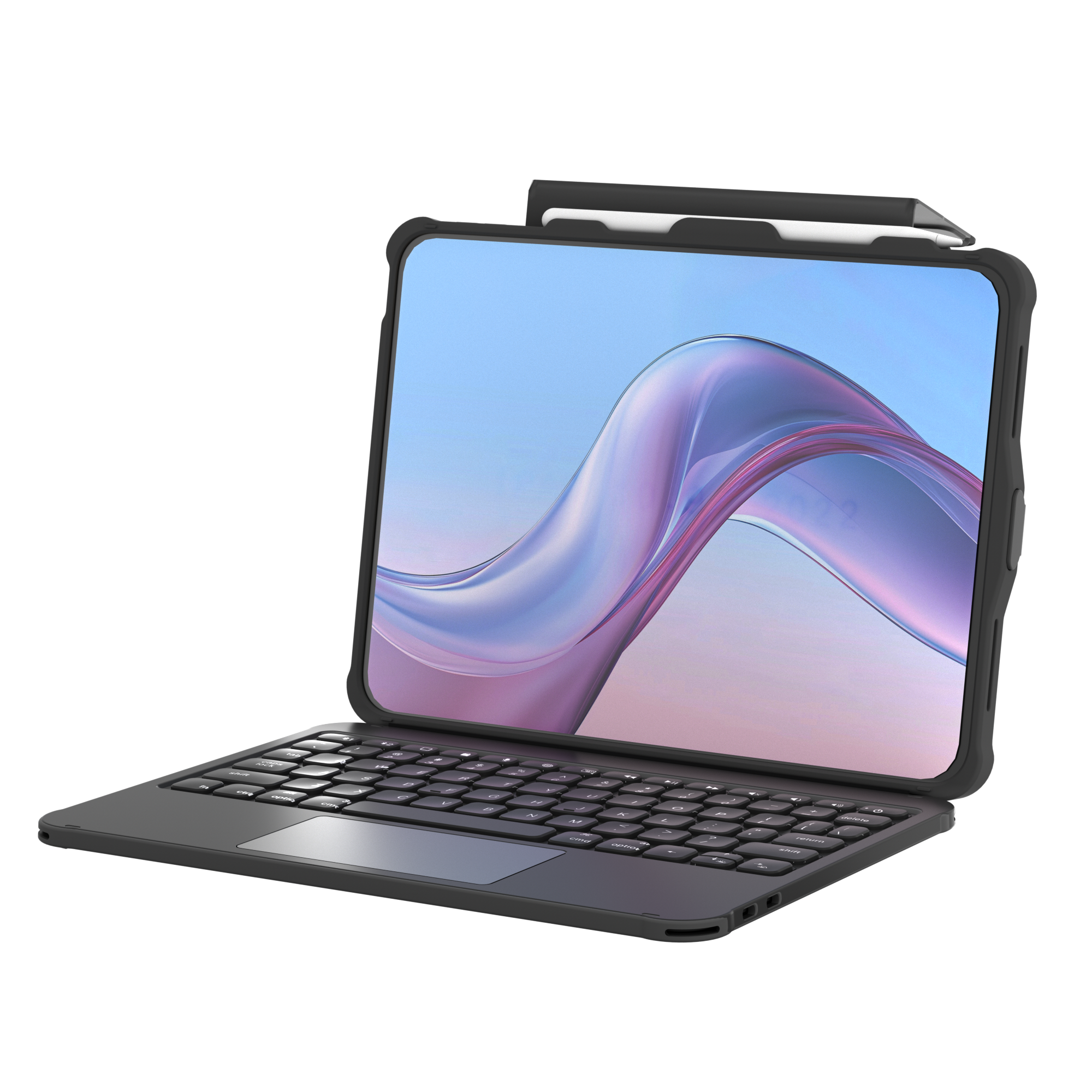 Wholesales Plug And Play USB‑C Keyboard Cover With Touchpad For IPad A16, Zero Latency Wired, Gravity Anti‑Slip Lock,20‑30KG Pull Resistant, Multi‑Language Custom Layout