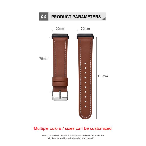 20mm Genuine Leather Watch Replacement Strap · Engraved/Laser-Etched Patterns