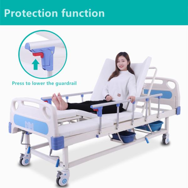 Steel Nursing Multifunctional Medical Patient Bed Turning Manual Medical Bed