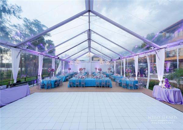 Big Outdoor Luxury Wedding Party Tent / Clear Marquee Tent 3-50m Width