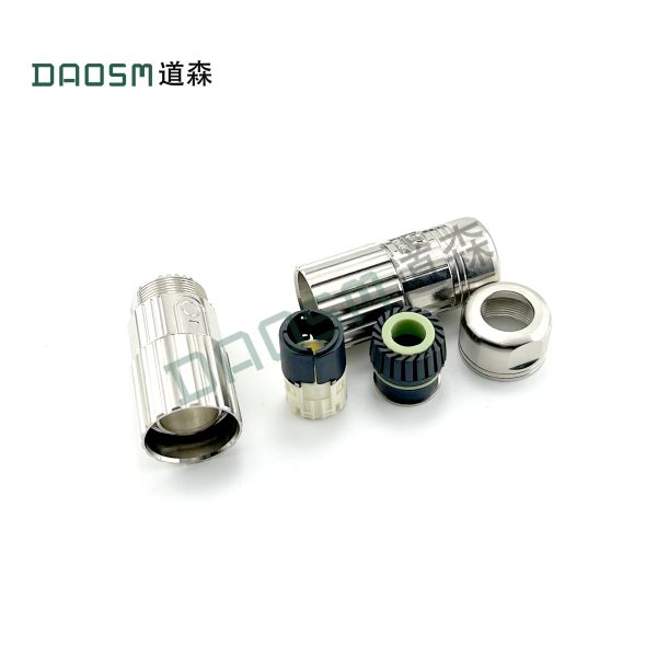 5A Current Rating Panel Mount Power Connector Nickel Shell Plating Dustproof